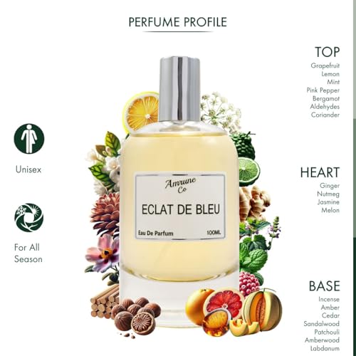Image of Eclat De Bleu | Luxury Men Eau De Parfum | Fresh Spicy Amber Woody | Perfume Spray for Man | Strong & Long Lasting Fragrance | Luxury Gift for Him | 100 ml
