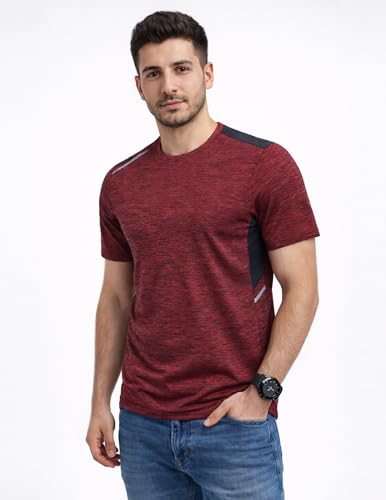 5 Pack Men’s Active Quick Dry Crew Neck T Shirts | Athletic Running Gym Workout Short Sleeve Tee Tops Bulk (Set 2, Medium) — image 7
