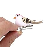 Adornos artificiales para pájaros 12 piezas de simulación artificial distintiva Decoración para pájaros Jardín Hogar...