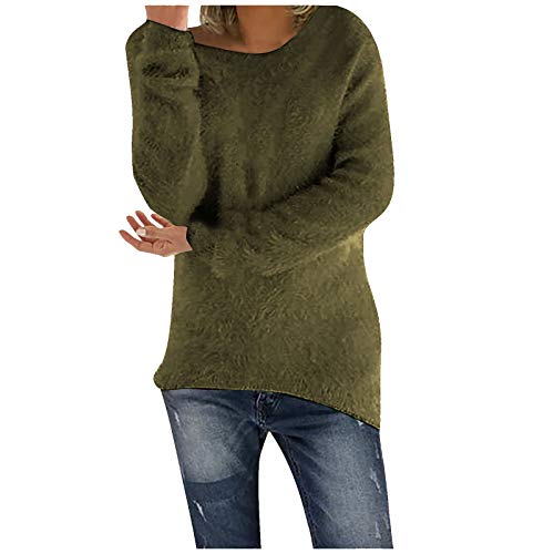 Ninedayx Camisetas de forro polar para mujer, suéteres de invierno para mujer, suéteres del Reino Unido para mujer, camisetas de talla grande, ropa de mujer, camisetas de manga larga, camisetas de