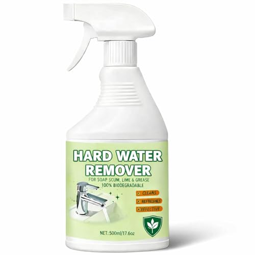 Joaouu Hard Water Remover Cleaner for Shower Glass Toilet Water Pipe Tub & Sink 500 ml/17.6fl oz