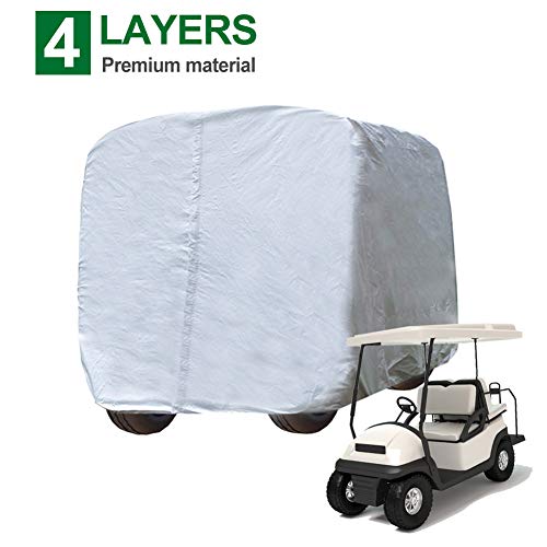 Kayme 4 Passenger Golf Cart Cover, 4 Layers Heavy Duty Outdoor Cover