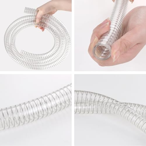 Eoiips 5A-72708-PUTUB 1-1/2"Id X 1-13/16"Od Steel Wire Suction Pu Polyurethane Tubing, Food Grade Hose thumb #4