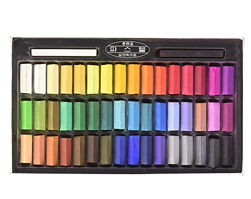 MUNGYO Non Toxic Soft Pastel Set of 48 Assorted Colors Square Chalk (#.01 Pack - Asorted Colors)