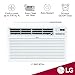 LG 11,800 BTU Through the Wall Air Conditioner, 115V, Cools up to 530 Sq. Ft. for Bedroom, Living Room, Apartment, with Remote, 3 Cool & Fan Speeds, Universal design fits most sleeves, White