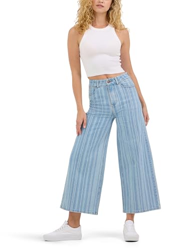 Wrangler Women's High-Rise Wide Leg A-line Crop Jean4