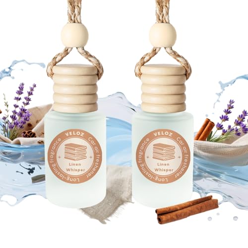 Image of Car Air Freshener-Linen Whisper Scent Car Fresheners Long Lasting Essential Oil Car Diffuser- Cute Car Accessories for Women Interior without Methyl Carbitol&Hexylene Glycol