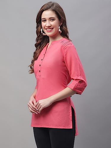 Image of Pistaa's Women's Cotton Relaxed Fit Short Kurti