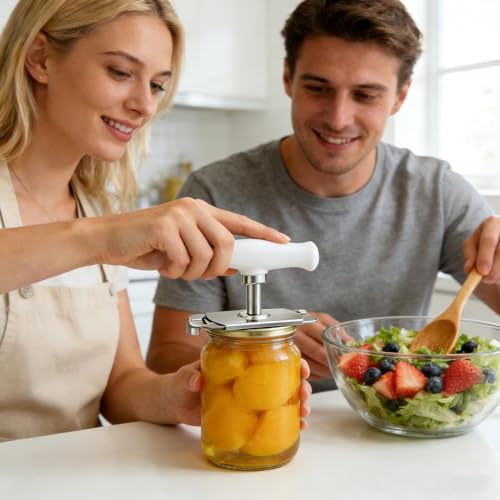 Miniatura 2 de Caps - Abridor De Tarros De Grietas, Abridor De Tarros De Acero Inoxidable Ajustable, Abridor De Tarros De Conservas, Herramienta De Extracción De Tapas Para Tarros Y Botellas, Abridores De Cocina
