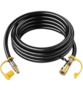 Rushare 20 FT Propane Quick Connect Hose for RV to Grill - Low Pressure Extension Hose with 1/4" ...