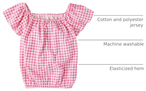 Image of The Children's Place Girls' Short Puff Sleeve Fashion Top