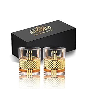 Old Fashioned Whiskey Glasses with Luxury Box – 10 Oz Rocks Barware For Scotch, Bourbon, Liquor and Cocktail Drinks (SET OF 2)