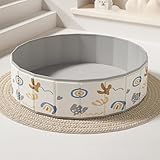 Kiwet室内用おもちゃ 屋内フェンス用遊び場、おもちゃ、エアポンプ不要 室内遊具 プレイハウス 知育玩具 持ち運び簡単 おもちゃのボール付き 収納簡単 屋内・屋外用 誕生日、こどもの日 (シングルサンドプール,100cm,グレー)