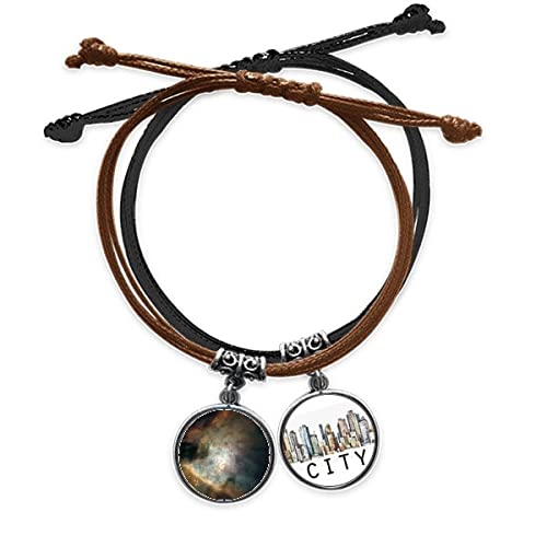 Bracelet nébuleuses de lumière Blanche en émeraude et cuir Sidi tressé main