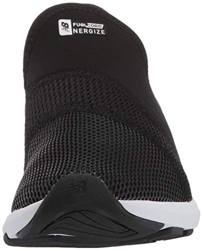 New Balance Women's FuelCore Nergize Slip-On V1 Sneaker, Black/White, 8.5 W US