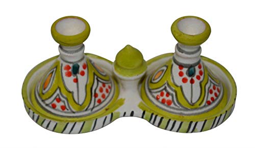 Mini Spicer Tagine Double Spice Holder Tajine Salt pepper condiment-Tagines-Kitchen gadgets-Hot pot-Tagine cooking pot cooking pot instant pot-Casserole dish with lid-Serving dishes-Clay pot