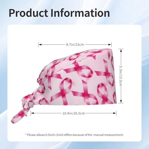 Image of Working Cap Scrub Cap with Sweatband Adjustable Unisex Women Tie Back Hat Nurse Surgical Caps