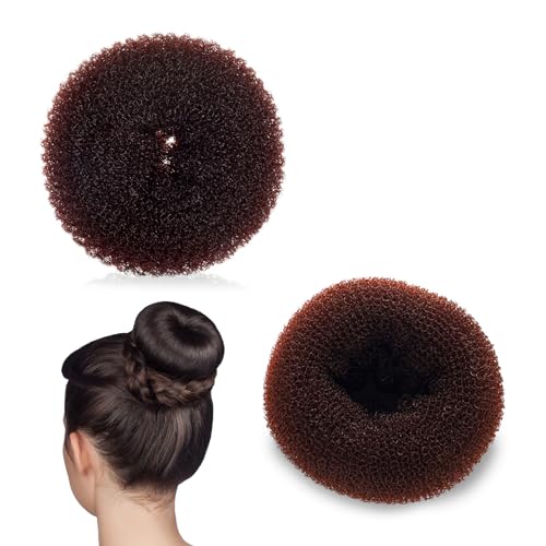 Hair Donut Bun Maker Hair Bun Shaper Ring Style Bun Ring Style Donut Bun Shaper Easy Bun Maker for Hair Chignon Hair Small Doughnut Shaper Hair Accessories for Short Thin Hair Women Girls (Large)