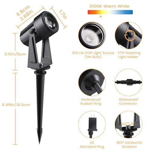 Pogestrand 4 Pack Outdoor Low Voltage Landscape Lighting with Transformer by Pogestrand - Used condition - Image 2