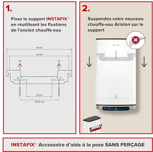 Chauffe-eau électrique Ariston Instafix support mural compatible Lydos et PRO1 - 4