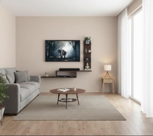 Image of C Style Tv Cabinet Floating Shelves for Wall Set,Wall Mounted Shelf for Living Room, Bedroom, Outdoor,Gallery,Stairs (Tv Cabinet)