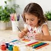 12 Set DIY Unfinished Wooden Painting Crafts Kit, Blank Coloring Wooden Stencils of Castle, Arts and Crafts Supplies for Birthday Party Favors, Classroom Rewards Goodie Bags Fillers (Castle2) #3