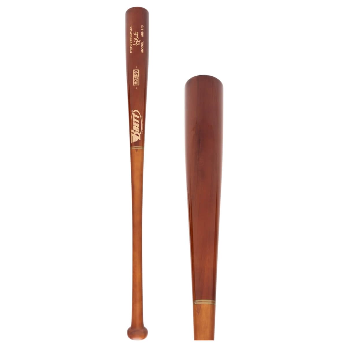 Brett Bros. Maple/Bamboo Wood BBCOR Baseball Bat: MB110 Adult 33.5 inch