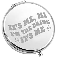 TIIMG Wife Bride Gift Wife Bridal Party Gift Its Me Hi Im The Bride Its Me Compact Mirror for Women Im The Bride