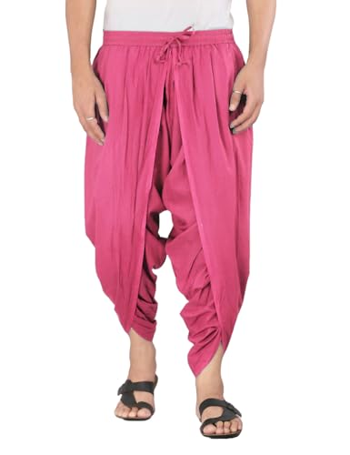 Image of Urali Men's Solid 100% Cotton Dhoti Pants - D100A