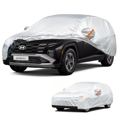 Image of GUNHYI Car Cover Custom Fit Hyundai Tucson (2004-2026) Waterproof for Automobiles, Oxford Sun Rain Dust Snow Protection (Ships from US Warehouse, Delivery 3-5 Days)