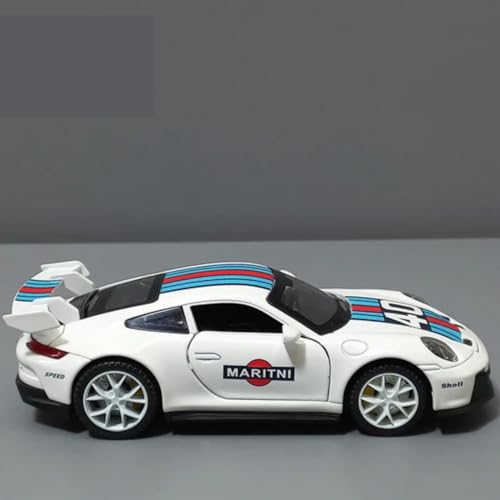 Image of P.orsche 911 G.T3 R.S R.SR Turbo S 1:32 Scale Model car Exclusive Alloy Metal yoy Pull Back Die-cast Toy Metal Toy car with Openable Doors Light Music Best Gifts Toys Kids【Colors as Per Stock】
