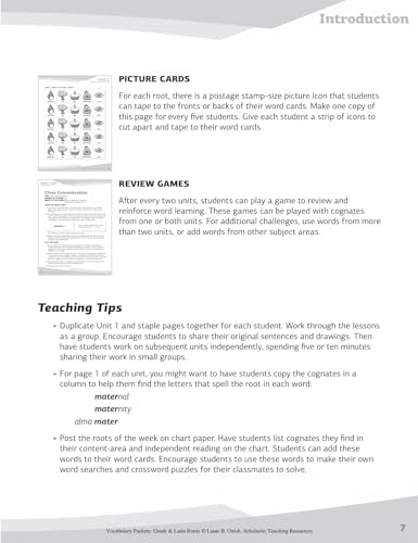 Scholastic SC-9780545124126 Vocabulary Packets: Greek & Latin Roots: Ready-To-Go Learning Packets That Teach 40 Key Roots And Help Students Unlock The Meaning Of Dozens And Dozens Of Must-Know Vocabulary Words thumb #5