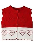 Barry Banny Girls Sweater Vest Weighted Vest Kids with Flower Crochet top Uniform Sleeveless Sweaters for Children16Y White