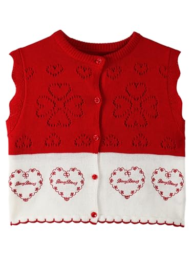 Girls Sweater Vest Weighted Vest Kids with Flower Crochet top Uniform Sleeveless Sweaters for Children6-16Y