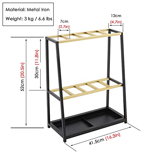 Parapluie stand pour couloir avec rack metal storage noir - 4