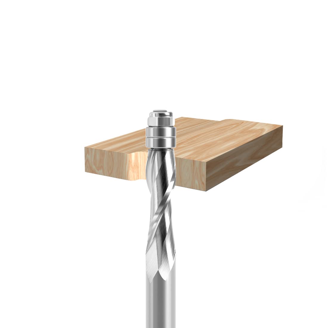 1 x 12 mm Schaft, bündige Zierleiste, Hartmetall-Spirallager, CNC-Fräser, hochgeschnitten, Schaftfräser, Holzfräser, Fräser (Up-Cutter)