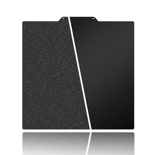 Image of 280x280mm Black Build Plate for Creality Ender 7,Qidi X-Plus 3, Double Sided Textured PEI+Smooth PEI Flexible Spring Steel Platform Heated Printing Bed for Creality Ender 7,Qidi X-Plus