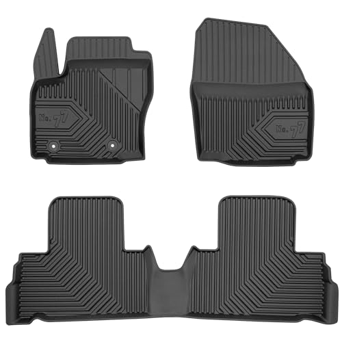 MOTOS Tapis de sol caoutchouc pour Ford S-Max I 2006-2014 Améliorez Votre Confort de Voyage avec Le tapis noir antidérapant Auto No.77- tapis voiture Tous...