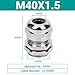 2Pcs Cable Gland M40, Nickel Plated Brass Waterproof Glands Joints, IP68 Adjustable Connector Glands, Cord Grip Connectors with Gaskets and Locknut 22-30mm Diameter