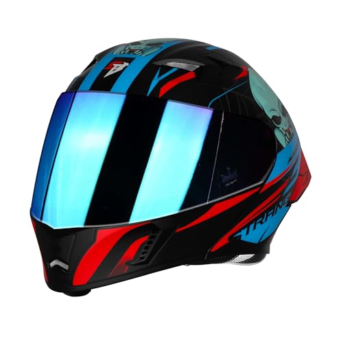 Image of Steelbird SBA-20 Strange ISI Certified Flip-Up Graphic Helmet for Men with Inner Silver Sunshield