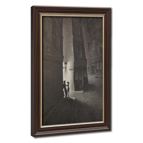 Poster Montmartre Paris Ellison Hoover toile déco avec cadre suspendu 20x30 cm