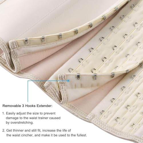 Image of ECOWALSON Waist Trainer for Women - 9 /25 Steel Bones & Additional Extender Cincher Corset for Hourglass body Shaper