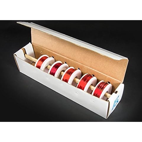 Assorted Gauges Magnet Wire Kit - Enamel Coated Copper Wire (5 Spools - 22, 24, 28, 30 & 32 AWG) by EX ELECTRONIX EXPRESS Cover