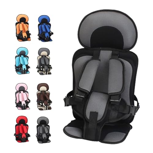 Auto Child Safety Seat Simple Car Portable Seat Belt, Golf Cart Car Seat, Portable Safety Baby Kids Seat Strap,Foldable Easily Machine Washable (Black, Small(0-4 Year))