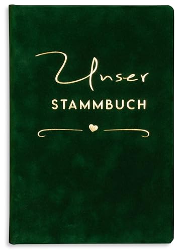 Stammbuch Grün Berdea Gold Familienstammbuch Standesamt Hochzeit incl. Einleger