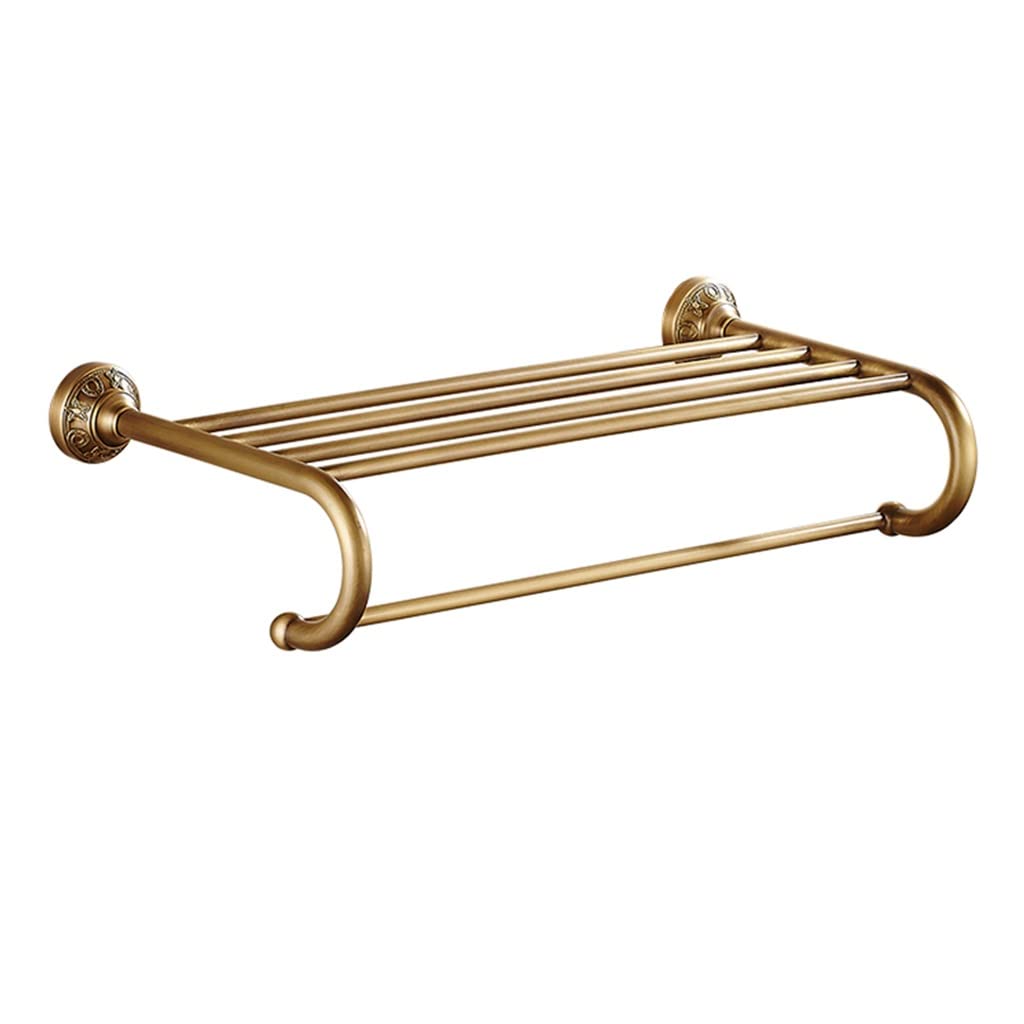 LMYSXAOZ LNNSHX Towel Racks,Bathroom Rack Wall Mounted Holder,European Style Antique Rack,All Copper Folding Bath Holder,Retro Bathroom/Bath Rack/a (Bath