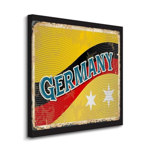 Lienzo de la bandera de Alemania para decorar tu sala de estar con un toque europeo de 20x20"