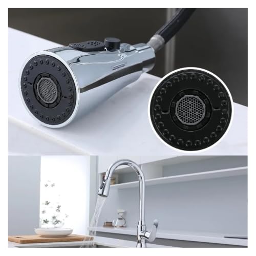 Extensor de grifo de cocina con 3 modos de chorro plateado pack de 3 piezas 4