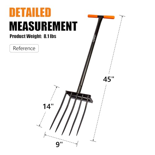 Horquilla para jardín resistente de 45 pulgadas miniatura 7
