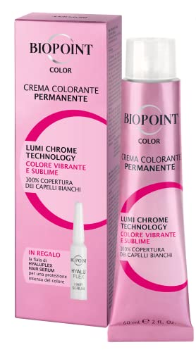 Biopoint Color Crema colorante permanente 60 ml + 1 ampolla de Hyaluplex Hair Serum 3 ml - 7.43 rubio Medio Cobre Dorado